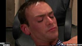 I love naughty gays licking and fucking asses at work