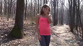 a lovely teen gives head in pov and gets pounded