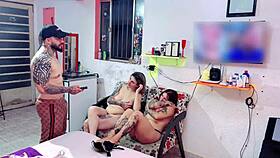 Half-Sisters Sucking Each Other Before Joining Bisexual Fun