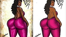 cherokee d ass showcases her thick booty in this detailed illustration