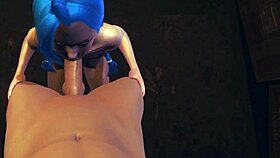 League Of Legends Hentai 3D - Jinx Blowjob With Pov Uncensored - Japanese Asian Manga Anime Game Porn