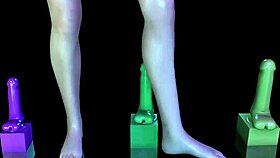 Petite 18+ Tests Dildos in Sexy 3D.