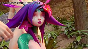 Neeko engages in an intense orgy with three boys, riding and assfucking while masturbating and cumming