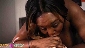 kitty sucks and strokes bbc with dirty talk until huge squirting orgasm