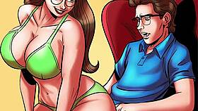 I, the nerd guy, fuck the big-titted sex therapist hottie