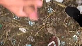 Orgy with four big-cocked twinks in the bush