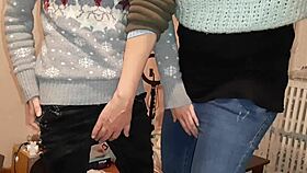 our operator couldn't resist and came with us girls during the orgasm