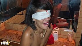 Latina Brunette Morena Gives Blowjob To Will's Giant Cock In Lingerie