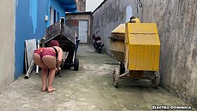 Hot Brazilian worker Electra Dominica shows off her big ass on Instagram