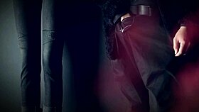 Masturbating while an imaginary friend watches in secret.