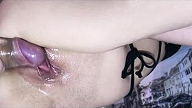 the russian milf moans with big ass