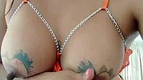 Short, juicy Mexican amateur with great big natural tits takes on the task