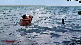 Teasing Blowjob And Cum In Blue Lagoon