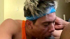 Black Dude Gets Blowjob And Sucking From His Gay Friend