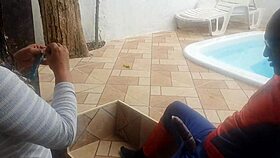 Another day recording at Paty Bumbum's house with the hot Snow White actress?