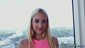 Teen enjoying a big meal with her trainer in a casual setting