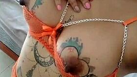 Short, juicy Mexican amateur with great big natural tits takes on the task