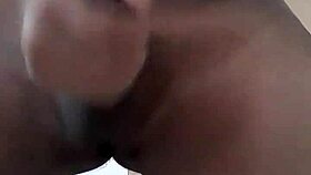 Horny pornstar bends over for POV doggystyle handjob and cum tribute with big monster cock in homemade scene