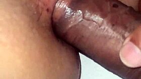 Cute amateur girl with big ass uses her pussy to milk monster cock in USA.