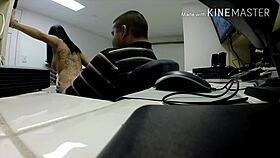 fucking the saleslady at work in office