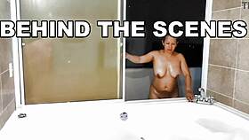 behind the scenes at the beach with agarabas and olpr, big tits and monster cocks everywhere, jerk off instructions included