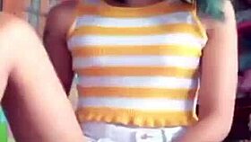 In bigo live, a horny asian shows off her cameltoe pussy in a steamy session