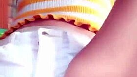 In bigo live, a horny asian shows off her cameltoe pussy in a steamy session