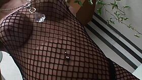 Blonde Shemale Renata Davilla Performs Solo Masturbation In Lingerie