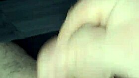 The guy strokes his huge cock during masturbation, leading to a cumshot