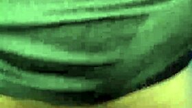 latina policewoman in uniform runs fast on halloween