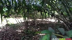 the ghetto boy and the stranger they picked up from the street, lost and horny, bent over in public for wet ass fucking