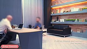 Fake Job Interview Jeny Smith Teasing Guy