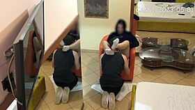 cam caught university friend eating hot brunette's shaved pussy outdoors