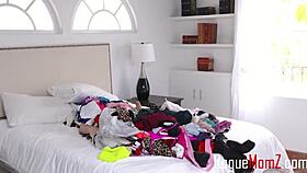 stepsister fucks stepbrother, but stepmom joins in too 😏