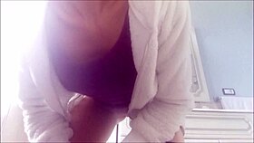 close up of italian blonde asshole getting dirty talk and masturbation