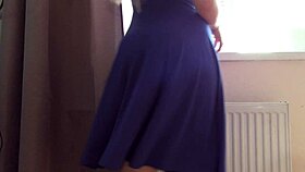 Golden Rain Flows from Her Wet Pussy After Intense Fingering Session.