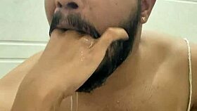 put it in my mouth and i swallowed that big cock 😋 with face fucking and deepthroat