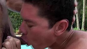 gay couple engages in intimate activities together