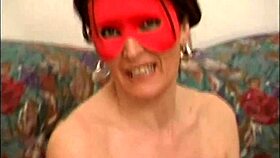 Milf gropes her hairy pussy