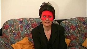 Milf gropes her hairy pussy