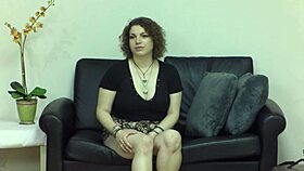 Intense BBW Maisy handjob during fat casting session