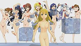 mmd ahu-tori dancing in cartoon anime style