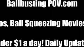 Should I slap or kick your balls in this femdom humiliation!