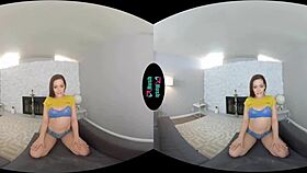 kimber woods teases before playing with her toys in pov