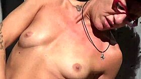 Kicca Martini Gets Fucked Outdoors And Pissed In Her Mouth 😈