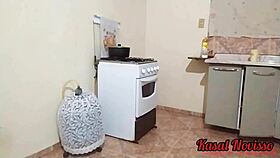 Naughty Bride Sees Neighbor's Hard Dick And Sucks Him On Wedding Night.