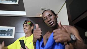 Chatting backstage with Brazilian crew and their monster cocks.