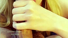 In this amateur video, a blonde whore deepthroats her stepfather's cock.