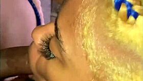 Pov Blowjob With Ebony Slut Sucking Wet Pussy On Webcam