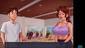 Summertime Saga: Neighbor's Amazing Tits in Roleplay